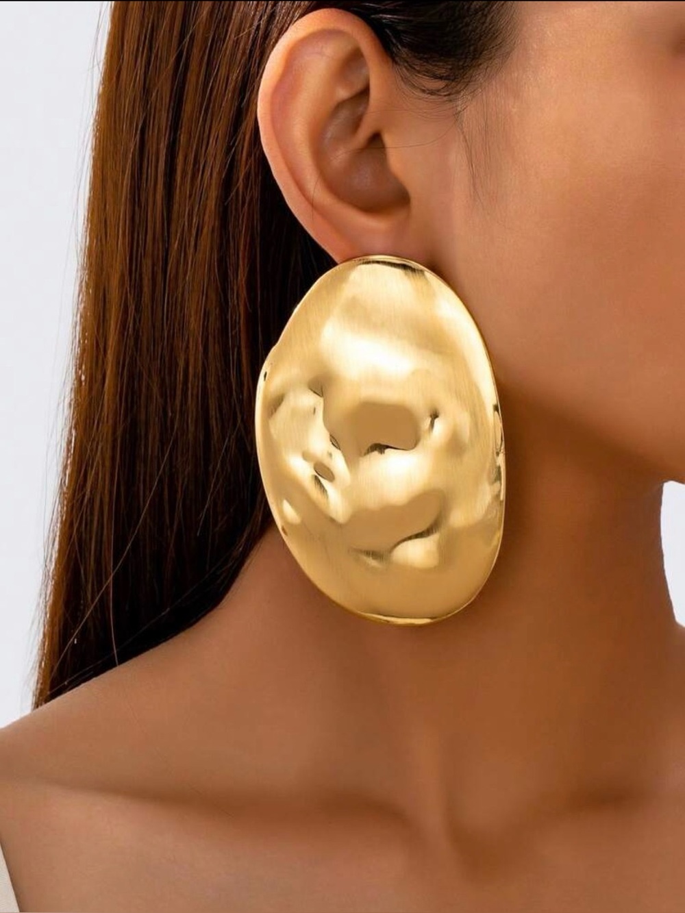 Gold Statement Disc Earrings - Women Jewelry